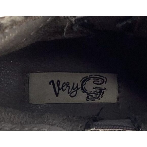 Very G Leopard Print Wedge Ankle Boots Womens 8.5 Suede & Faux Leather - Picture 8 of 8